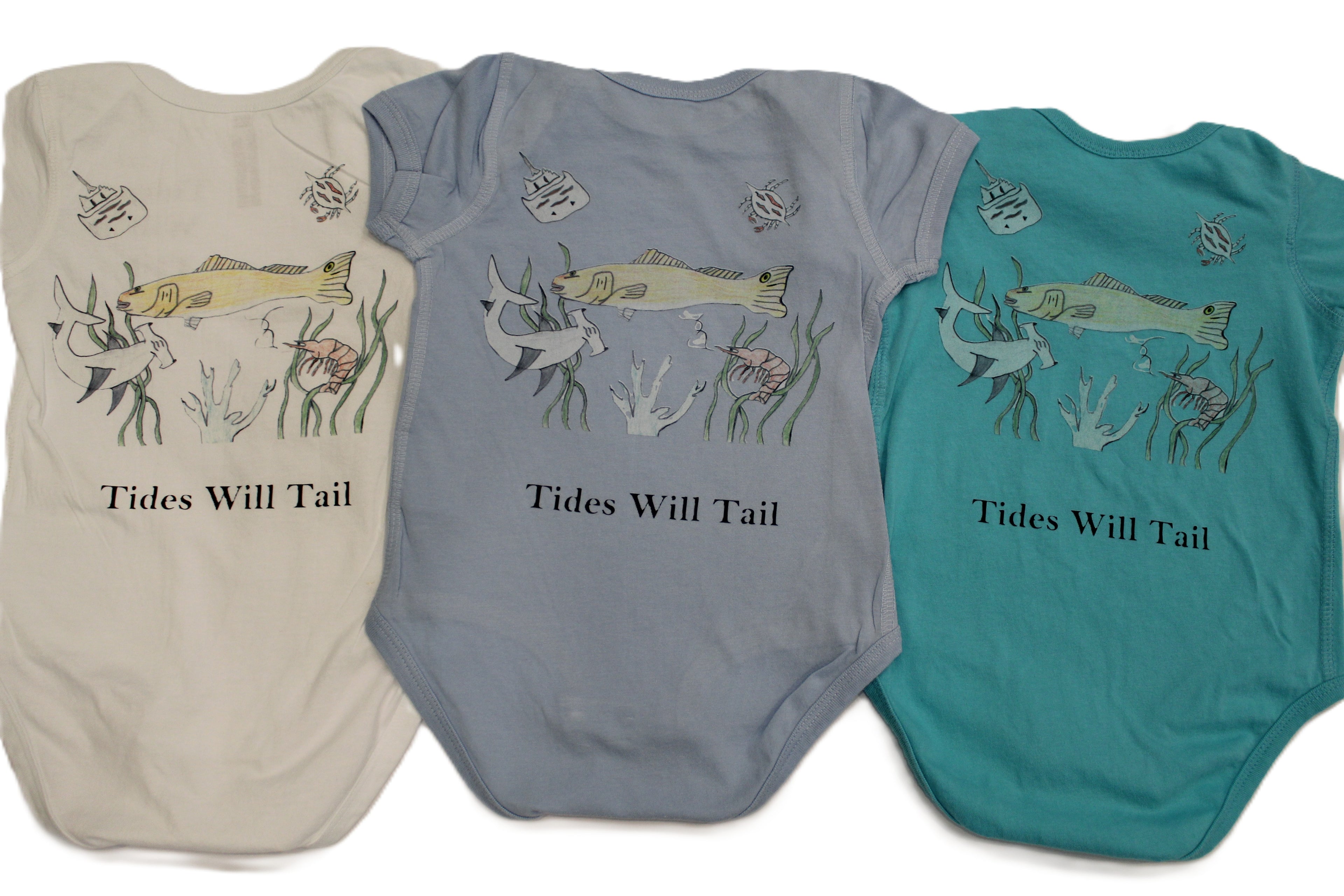 Red Fish Baby Cotton Onesie