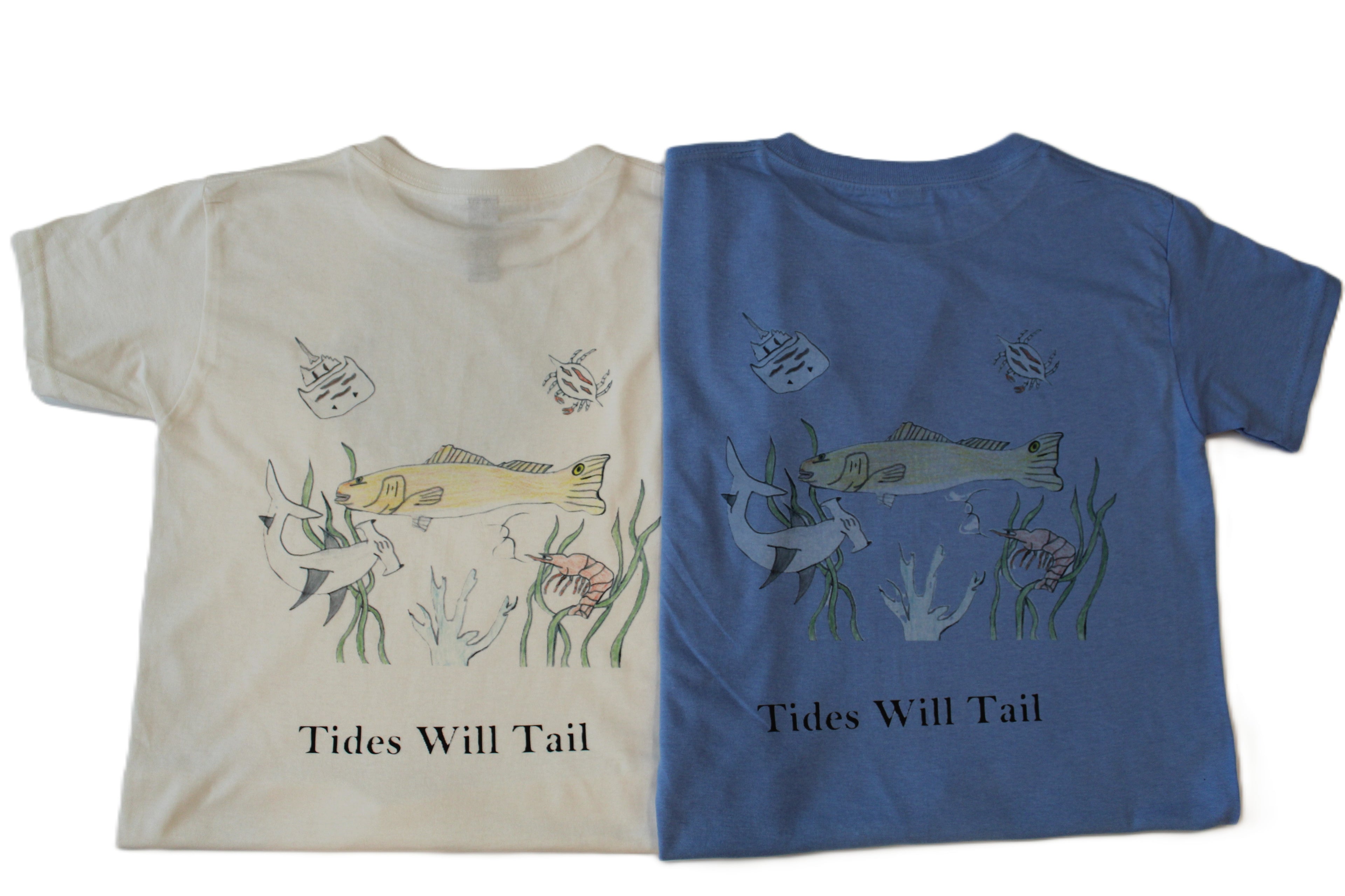 Youth Cotton Shirt Red Fish Short Sleeve